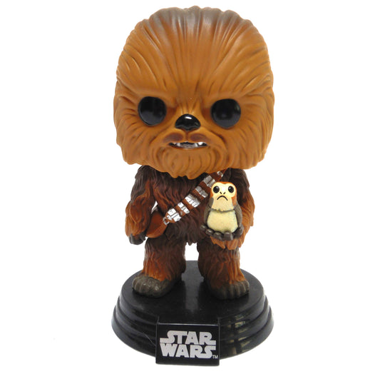 2017 STAR WARS MINI BOBBLE-HEAD: BABY CHEWBACCA AND PORG by Lucasfilm Ltd.