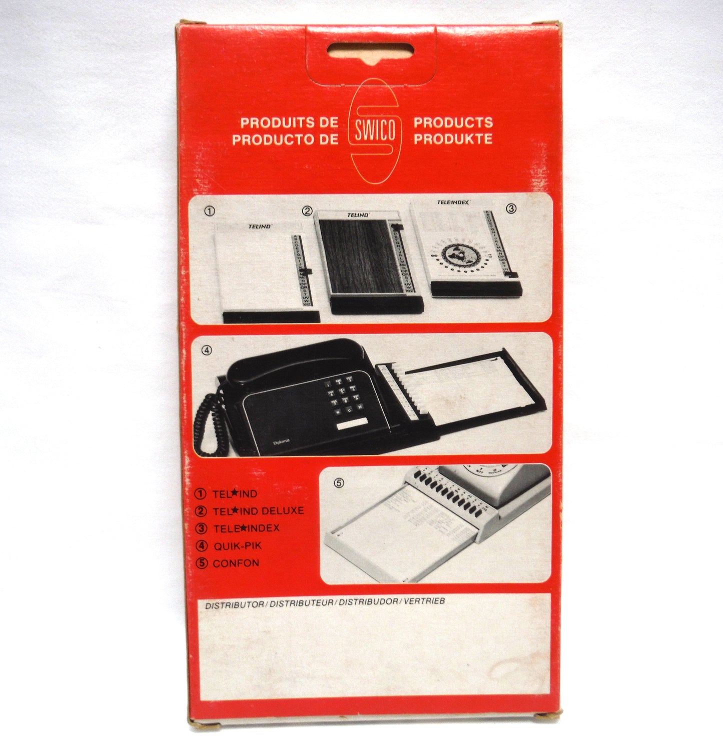 1970'S SWICO TEL-IND TELEPHONE LIST FINDER INDEX, by SWICO Swedish Industrial Corp of Montreal Quebec Canada BRAND-NEW-STILL-IN-BOX!