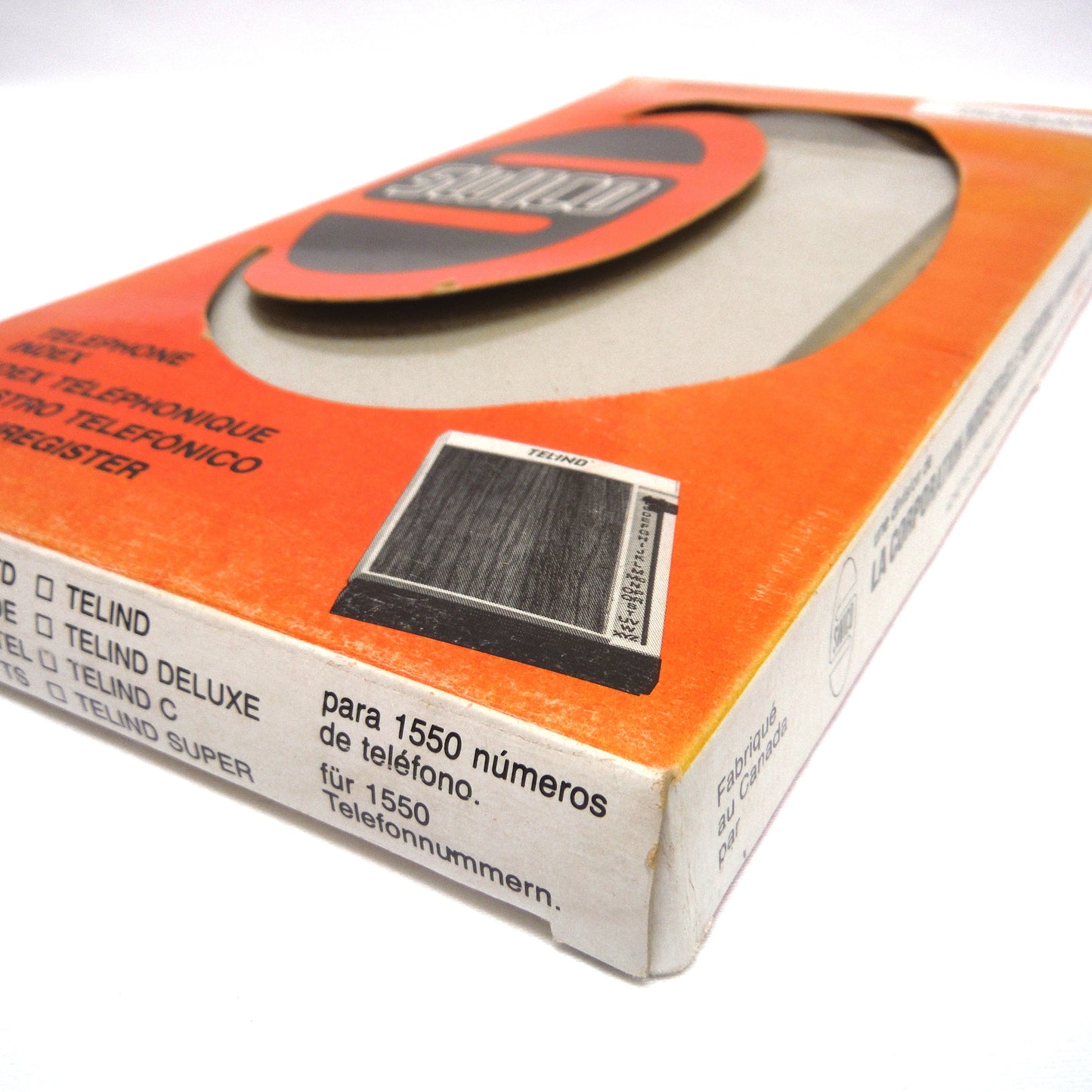 1970'S SWICO TEL-IND TELEPHONE LIST FINDER INDEX, by SWICO Swedish Industrial Corp of Montreal Quebec Canada BRAND-NEW-STILL-IN-BOX!
