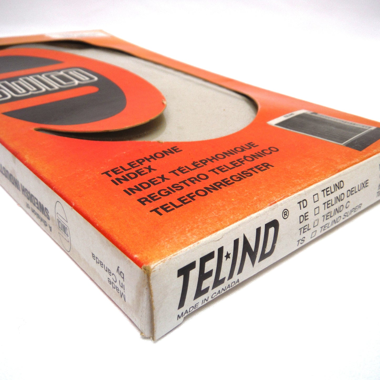 1970'S SWICO TEL-IND TELEPHONE LIST FINDER INDEX, by SWICO Swedish Industrial Corp of Montreal Quebec Canada BRAND-NEW-STILL-IN-BOX!