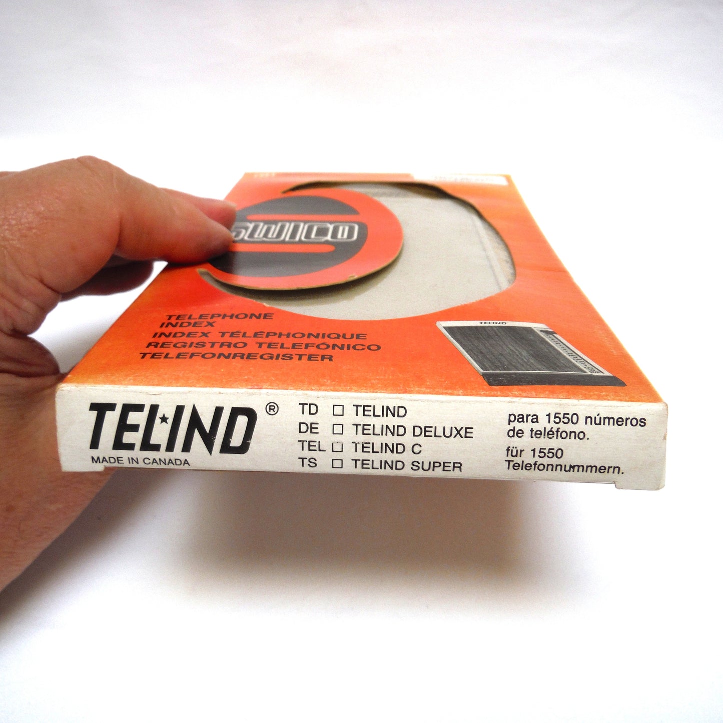1970'S SWICO TEL-IND TELEPHONE LIST FINDER INDEX, by SWICO Swedish Industrial Corp of Montreal Quebec Canada BRAND-NEW-STILL-IN-BOX!