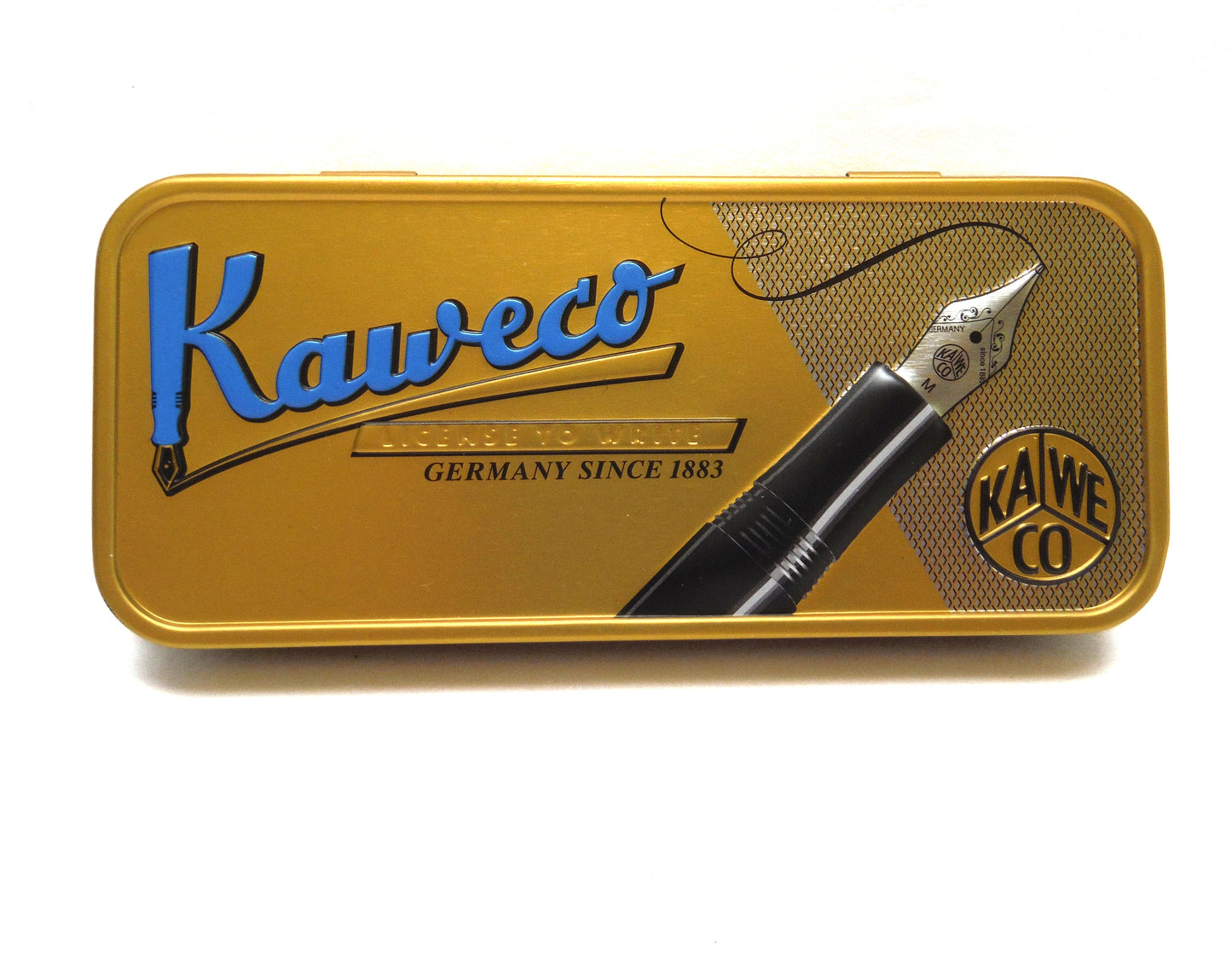 KAWECO, LICENSE TO WRITE, BRASS SPORT MODEL MECHANICAL PENCIL, with Original Metal Case and COA from Germany