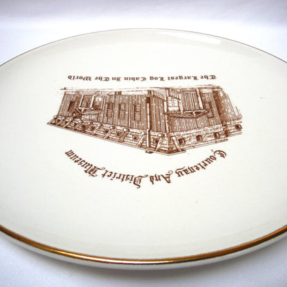 Vintage Collector Plate by Can Art China of Collingwood: COURTENAY, LARGEST LOG CABIN IN THE WORLD!