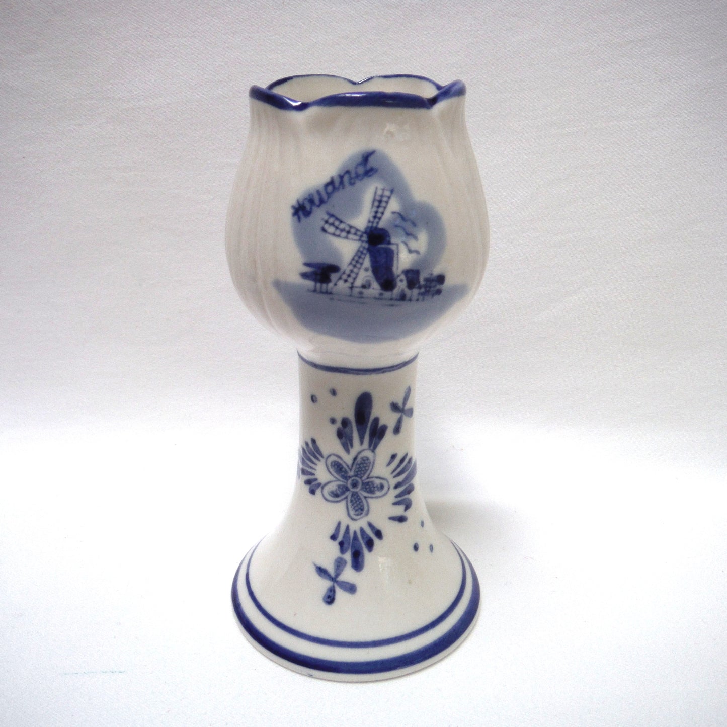 Vintage Delft Blue CANDLE HOLDER, Made in Holland