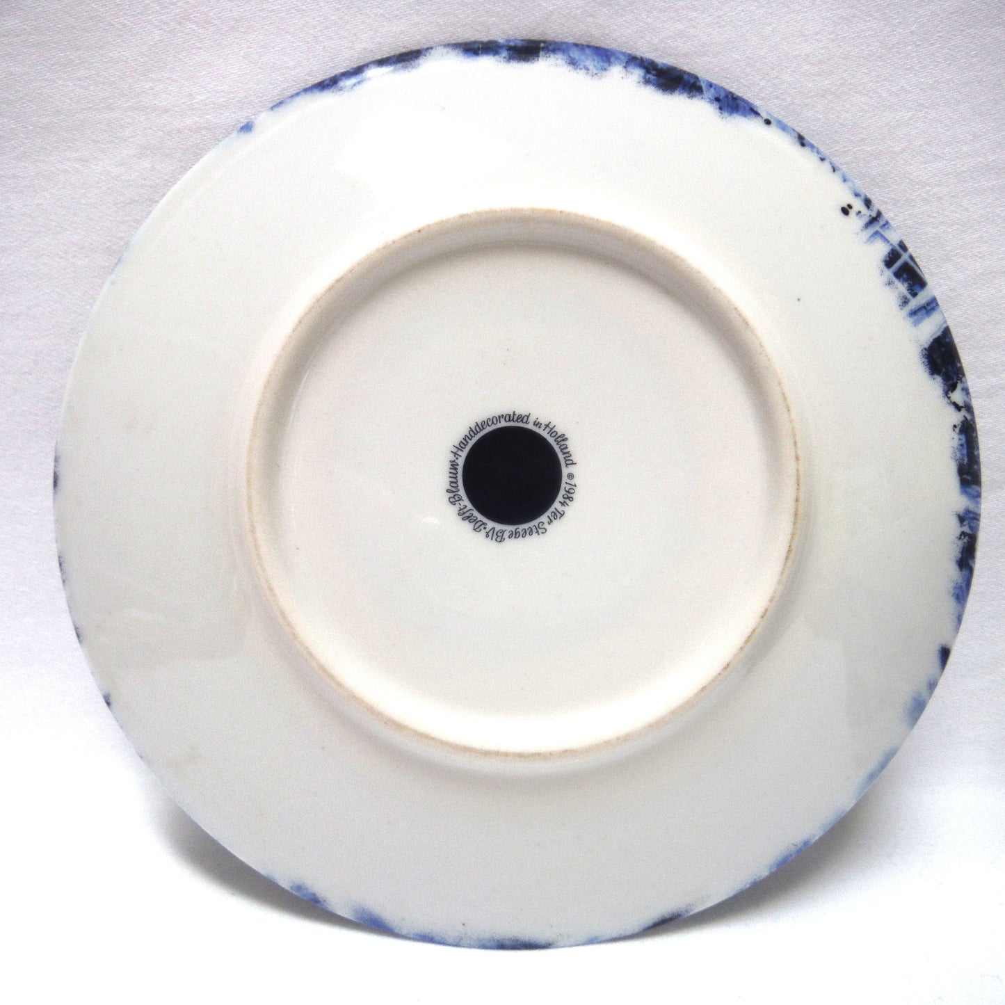 Delft Blue Demi-Tasse 1984 Cup & Saucer Set: 'THE DUTCH WOODEN SHOE MAKER'