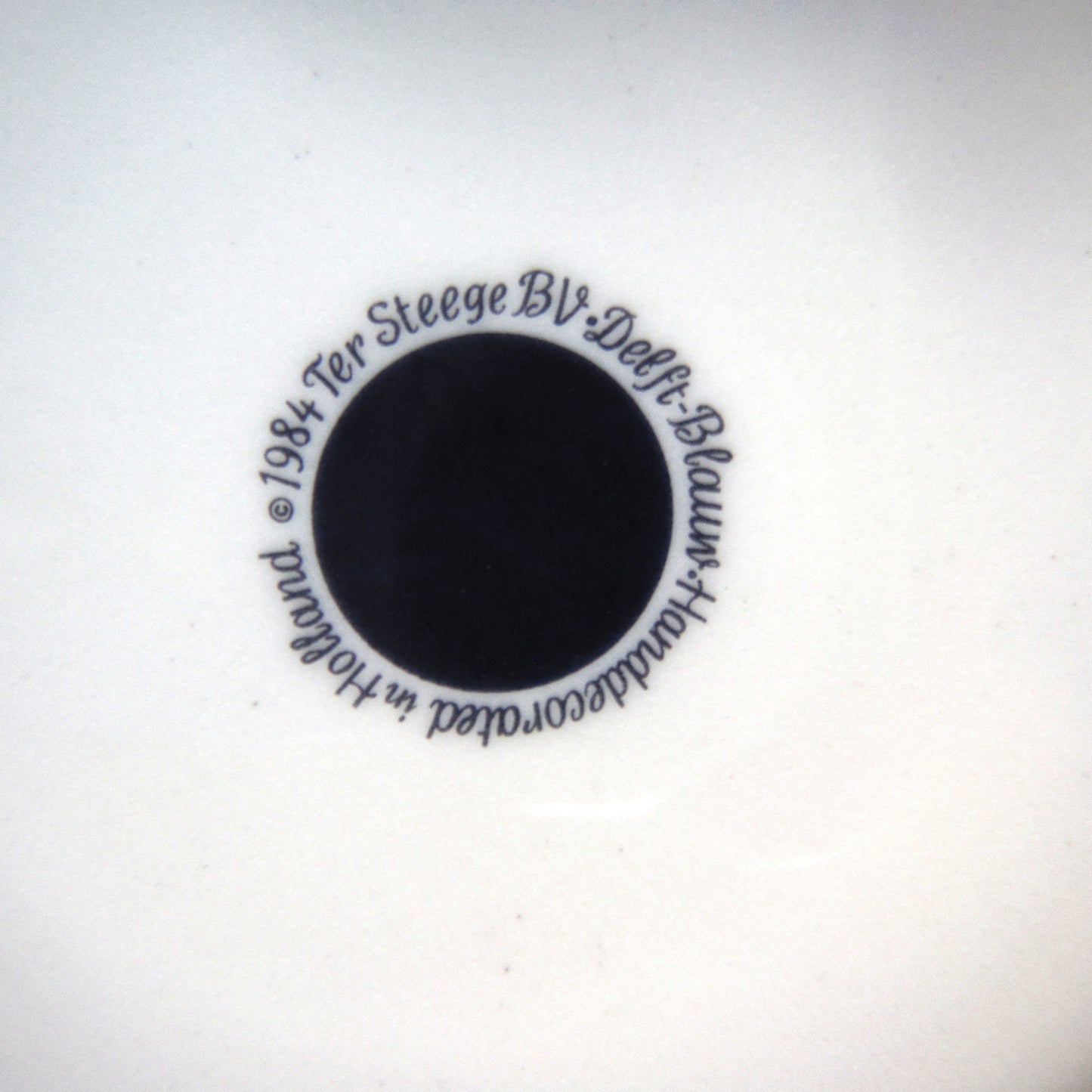 Delft Blue Demi-Tasse 1984 Cup & Saucer Set: 'THE DUTCH WOODEN SHOE MAKER'