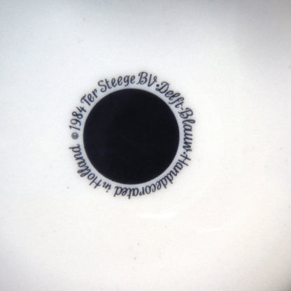 Delft Blue Demi-Tasse 1984 Cup & Saucer Set: 'THE DUTCH WOODEN SHOE MAKER'