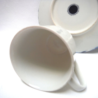 Delft Blue Demi-Tasse 1984 Cup & Saucer Set: 'THE DUTCH WOODEN SHOE MAKER'