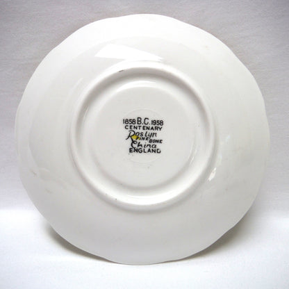 British Columbia 1858-1958 Centenary Celebration Cup & Saucer Set, by Roslyn Fine Bone China of England