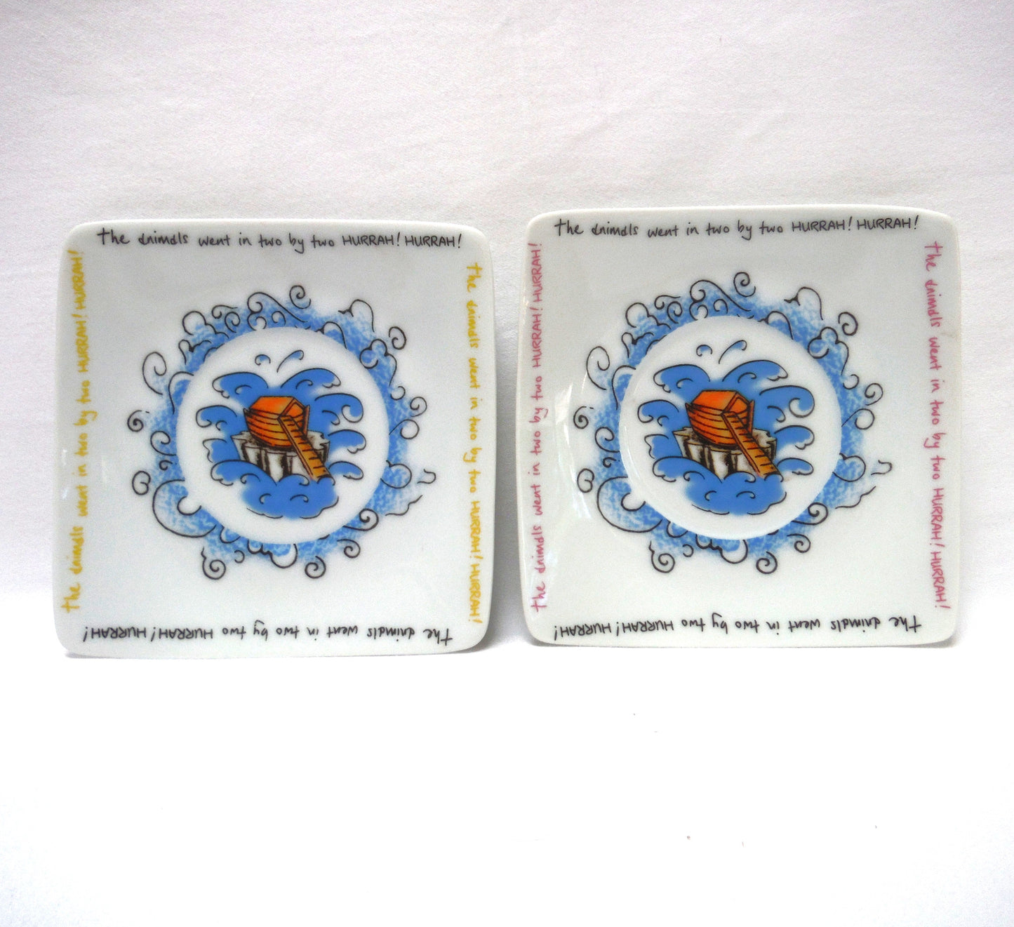Pair of Contemporary SQUARE TRINKET TRAYS, Designed by PAUL CARDEW of NOAH'S ARK