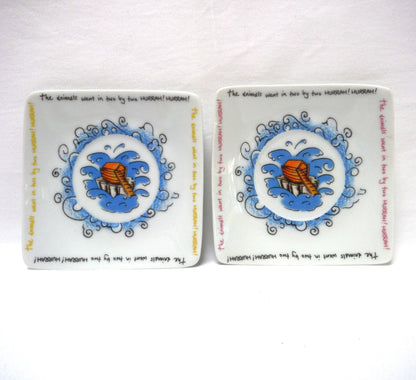 Pair of Contemporary SQUARE TRINKET TRAYS, Designed by PAUL CARDEW of NOAH'S ARK