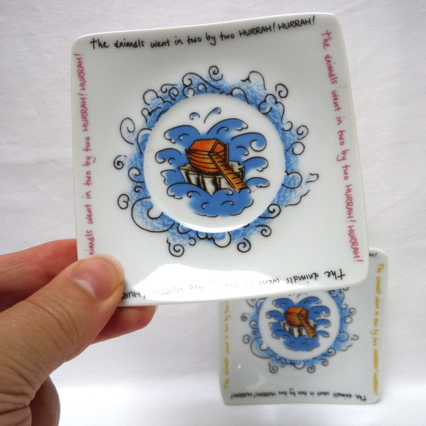 Pair of Contemporary SQUARE TRINKET TRAYS, Designed by PAUL CARDEW of NOAH'S ARK