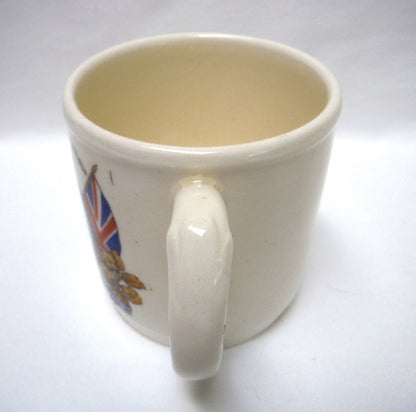 QEII June 2, 1953 CORONATION COFFEE MUG by British Pottery Manufacturers of England