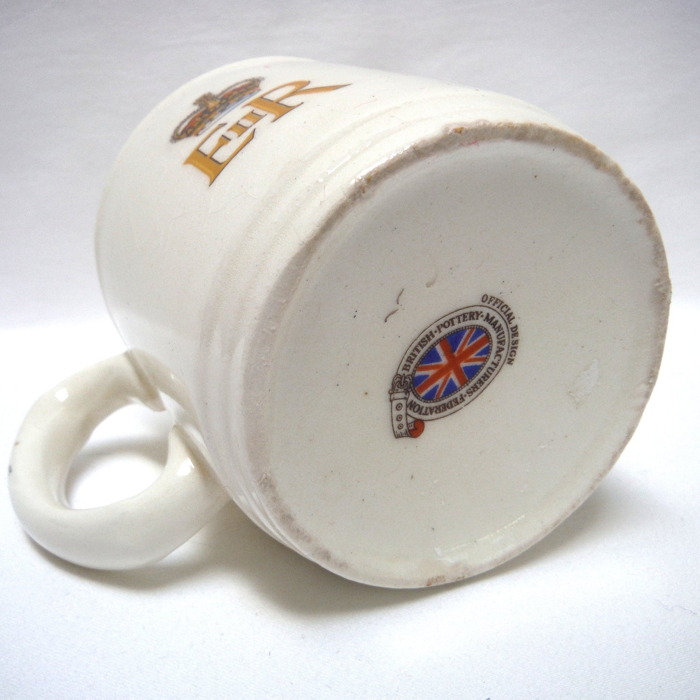 QEII June 2, 1953 CORONATION COFFEE MUG by British Pottery Manufacturers of England