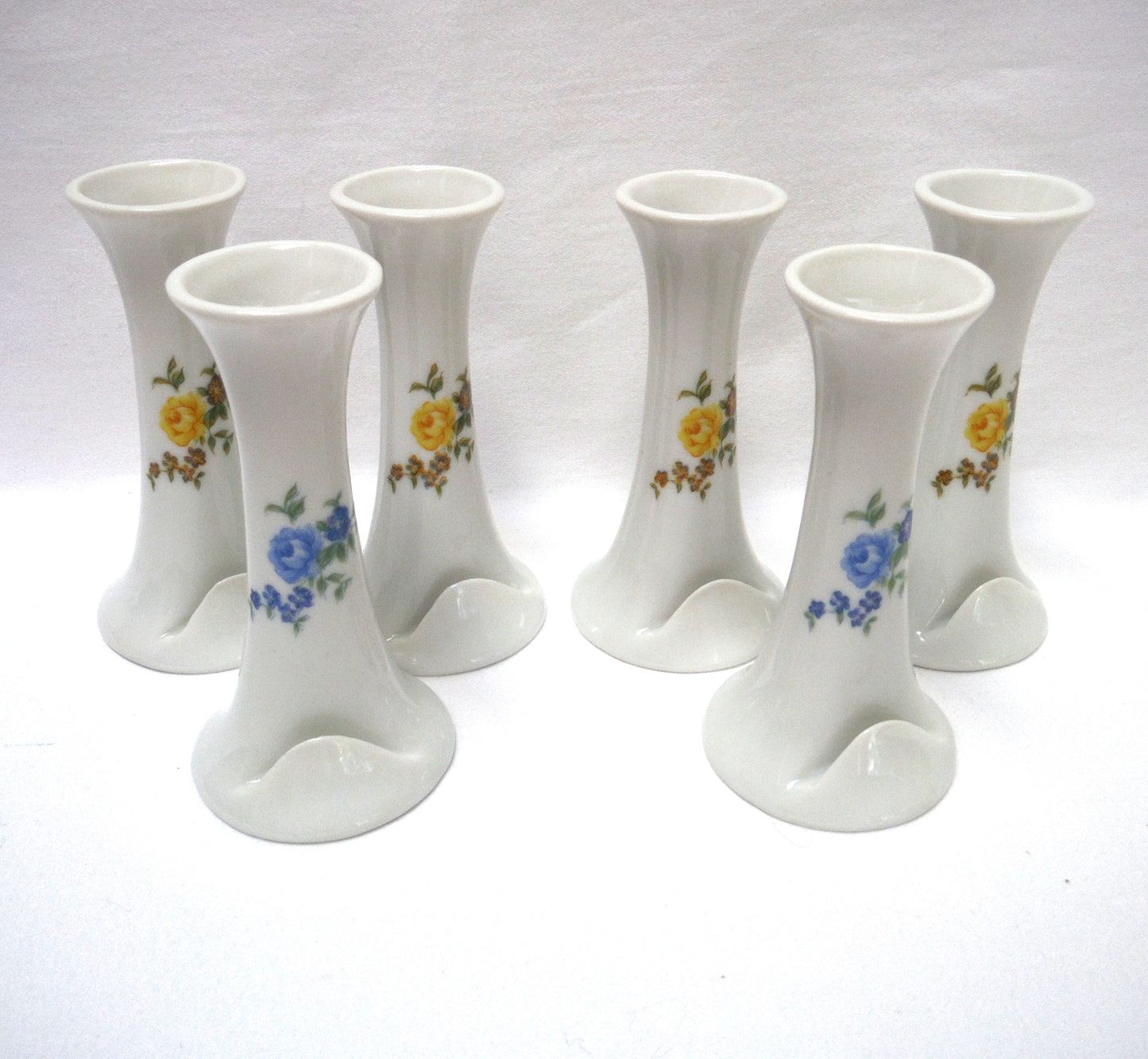 Name Plate Place Card Holders, Tall Design in Yellow or Blue Flowers, by Cameron Pottery of Japan (priced individually)