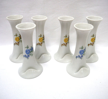 Name Plate Place Card Holders, Tall Design in Yellow or Blue Flowers, by Cameron Pottery of Japan (priced individually)