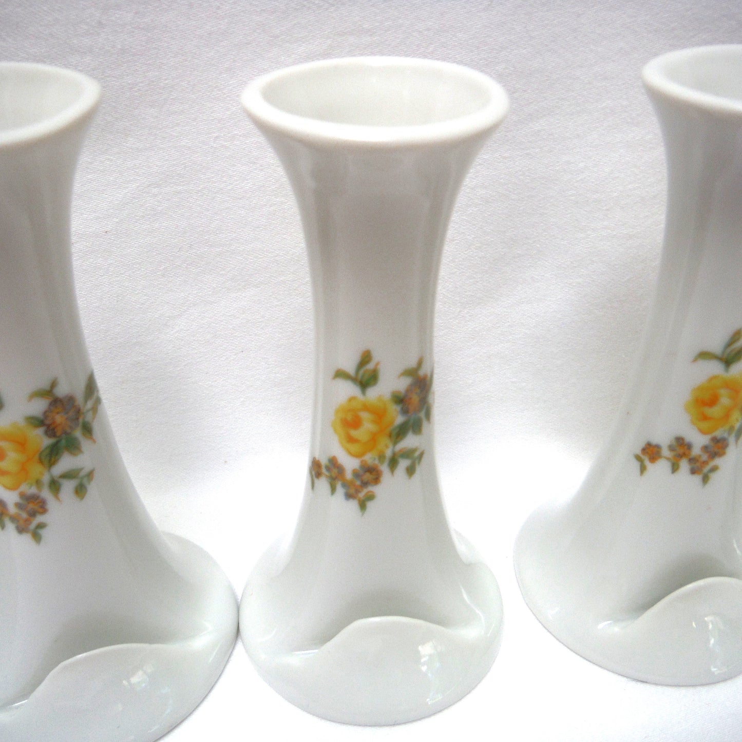 Name Plate Place Card Holders, Tall Design in Yellow or Blue Flowers, by Cameron Pottery of Japan (priced individually)