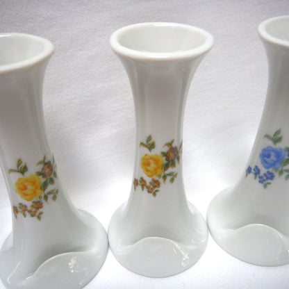 Name Plate Place Card Holders, Tall Design in Yellow or Blue Flowers, by Cameron Pottery of Japan (priced individually)