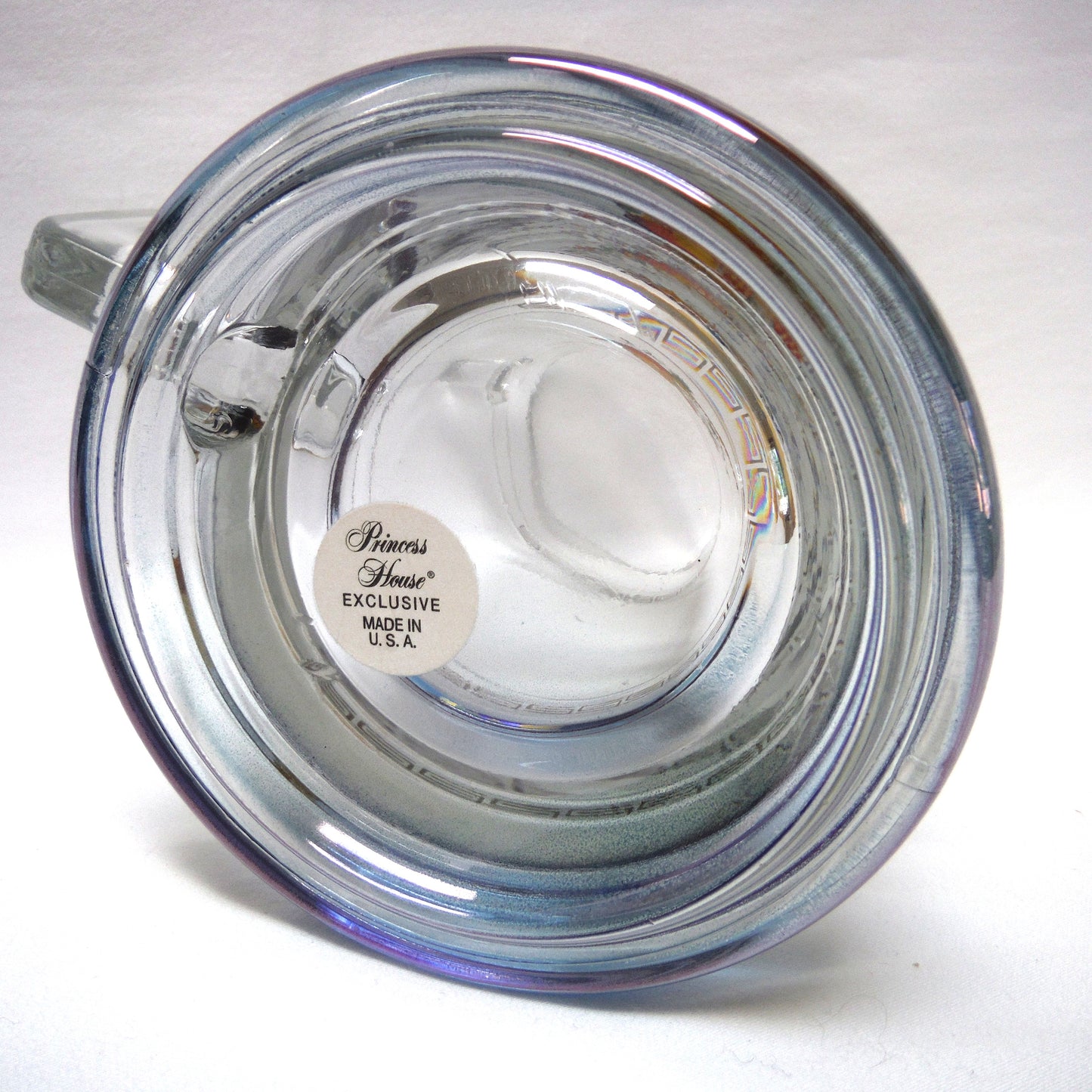 LARGE VINTAGE CLEAR GLASS BEER STEIN by Princess House of America: 'PHEASANT IN FLIGHT'