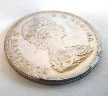 1967 CANADIAN SILVER $1 DOLLAR COIN: 80% Pure Silver