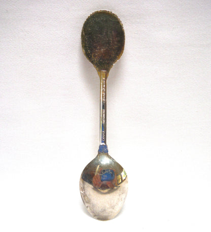 VINTAGE BRITISH SILVER PLATED MINIATURE SPOON: Engaved 'His Holiness Pope John Paul II'