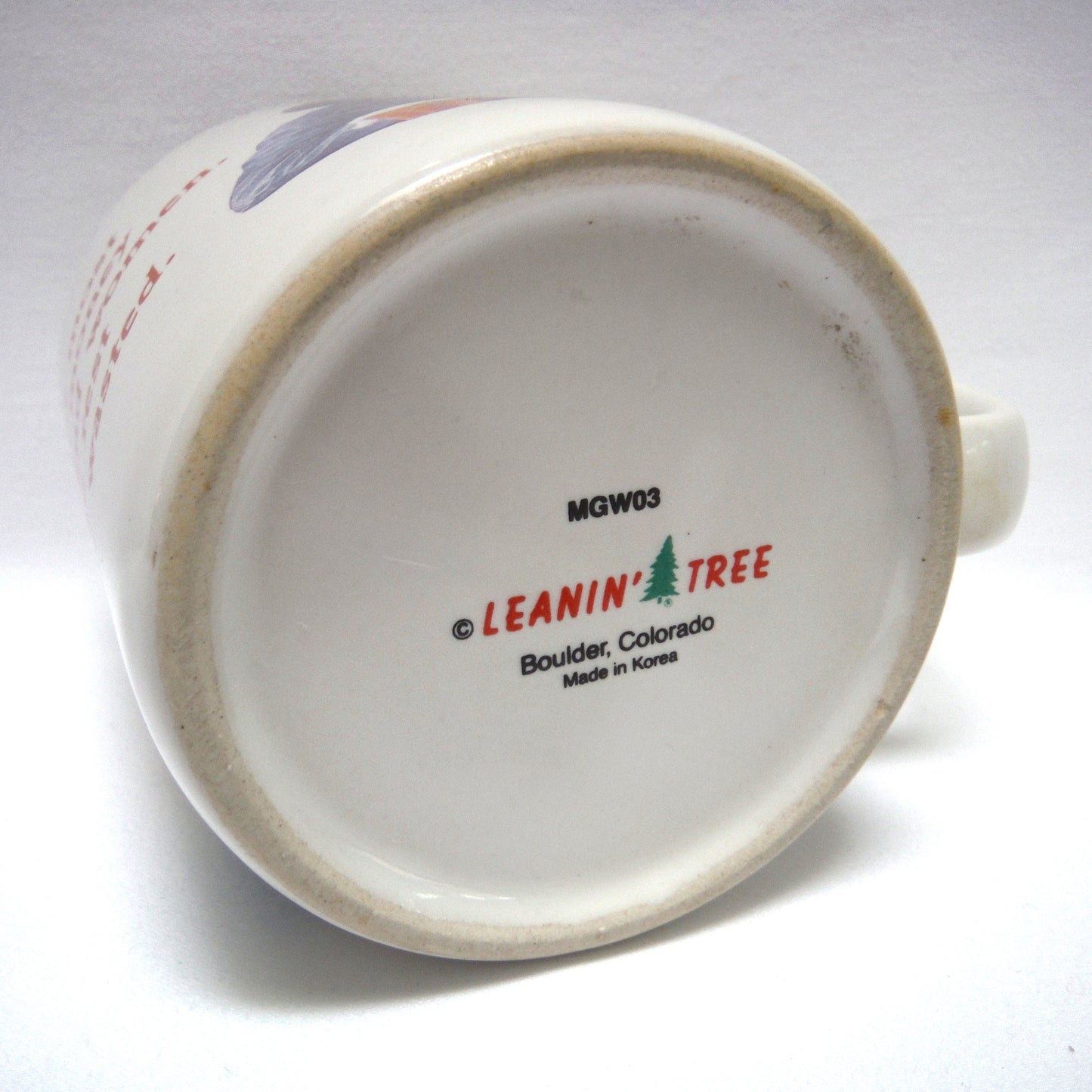 CONTEMPORARY COFFEE CUP, SOUVENIR FUNNY GIFT REDNECK MUG #MGW03, by Leanin' Tree of Boulder, Colorado: 'I Spent Most of My Money on…'