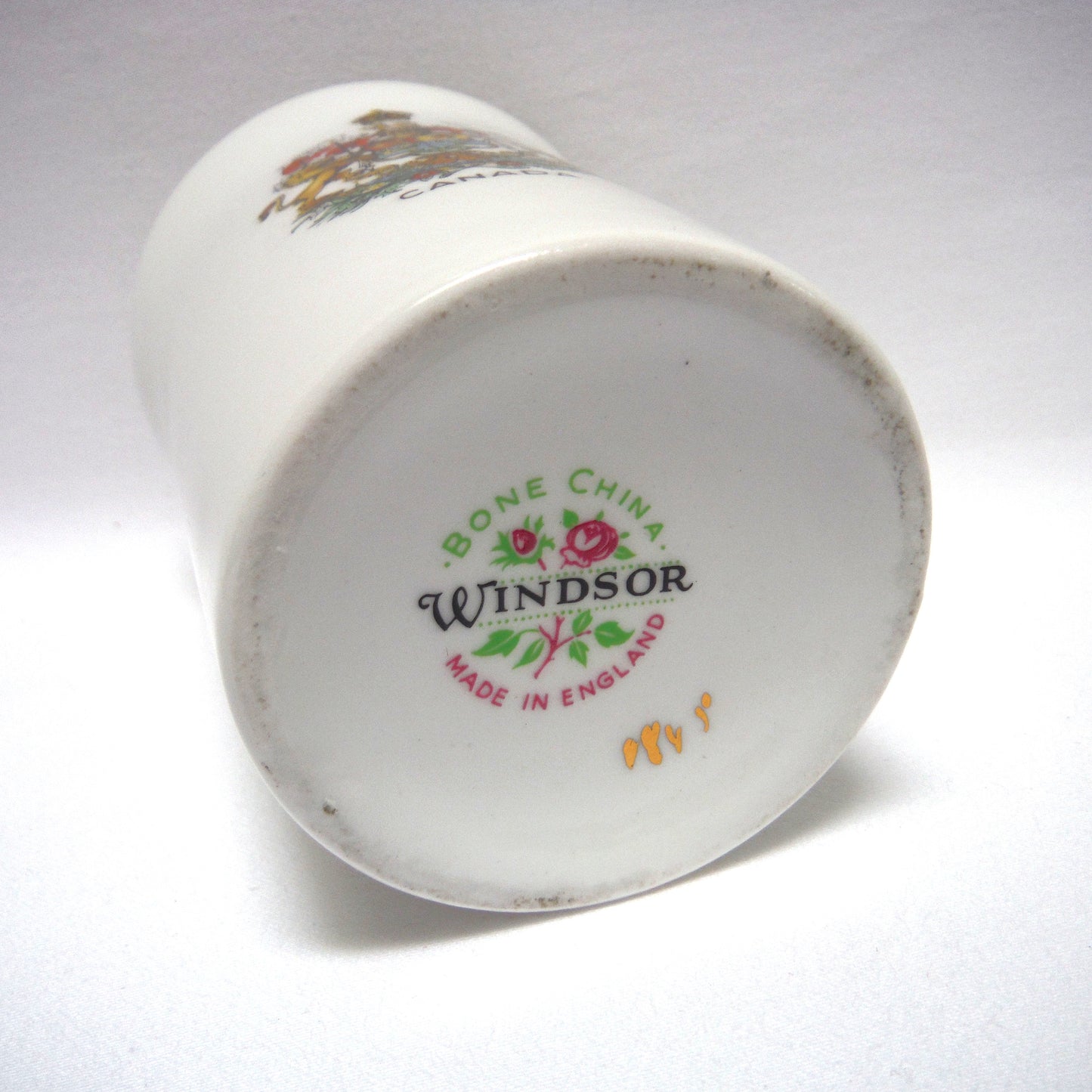 1867-1967 CANADA'S CENTENNIAL COAT-OF-ARMS-CREST DEMI-TASSE or SMALL COFFEE CUP, by Windsor Bone China of England