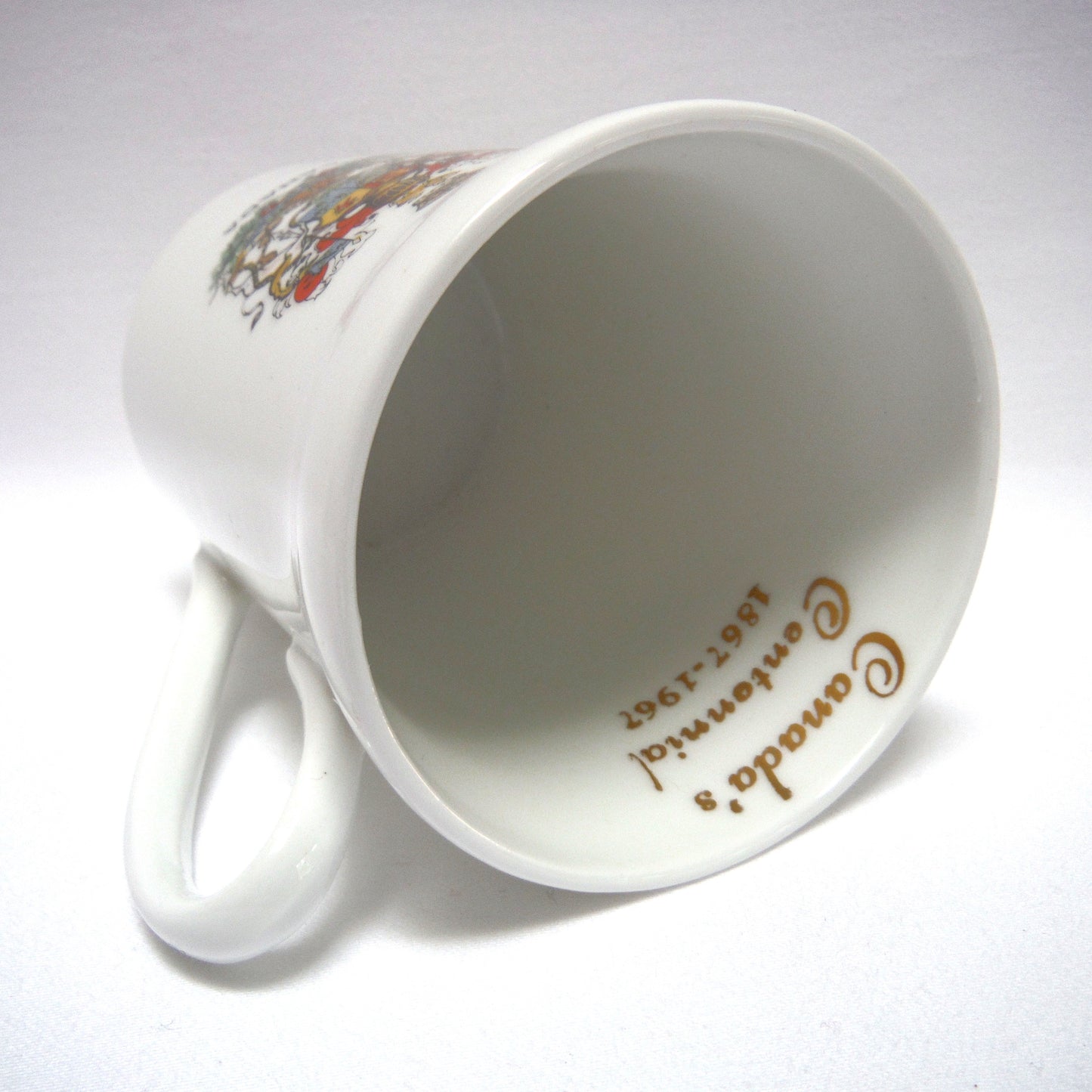 1867-1967 CANADA'S CENTENNIAL COAT-OF-ARMS-CREST DEMI-TASSE or SMALL COFFEE CUP, by Windsor Bone China of England