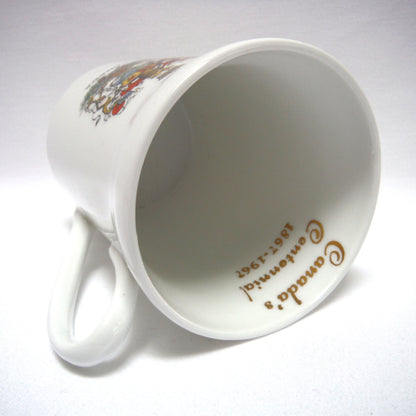 1867-1967 CANADA'S CENTENNIAL COAT-OF-ARMS-CREST DEMI-TASSE or SMALL COFFEE CUP, by Windsor Bone China of England