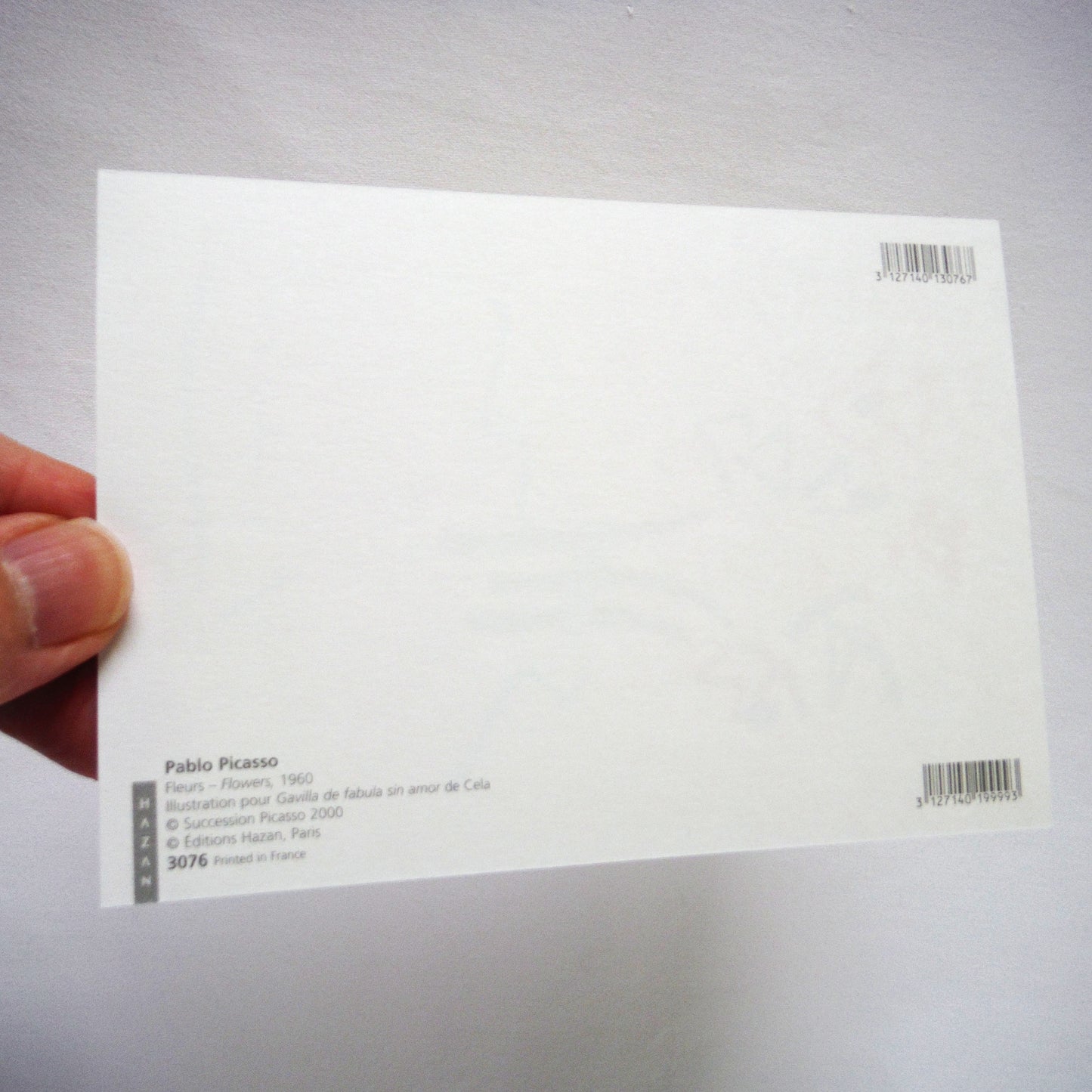 PICASSO POSTCARDS and ENVELOPES SLIPSET, Pack of 10 cartes postales by Hazan 2001, Printed in France