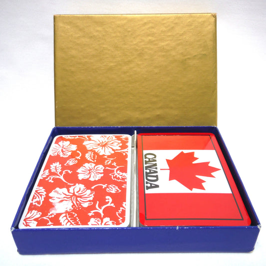 VINTAGE PLAYING CARDS: 2-Pack Brand New Playing Cards Gift Set: Features CANADA and PAISLEY Covers