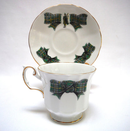 CAPE BRETON ISLAND TARTAN Tea Cup and Matching Saucer by Elizabethan Fine Bone China of England