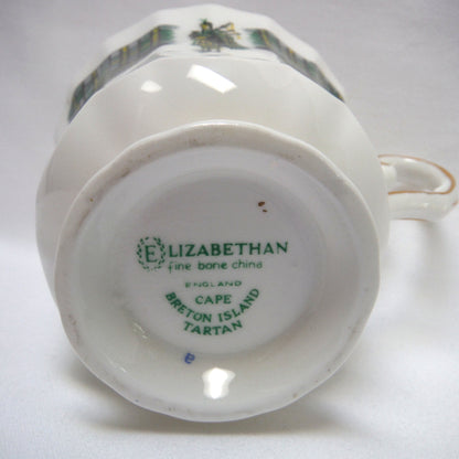 CAPE BRETON ISLAND TARTAN Tea Cup and Matching Saucer by Elizabethan Fine Bone China of England
