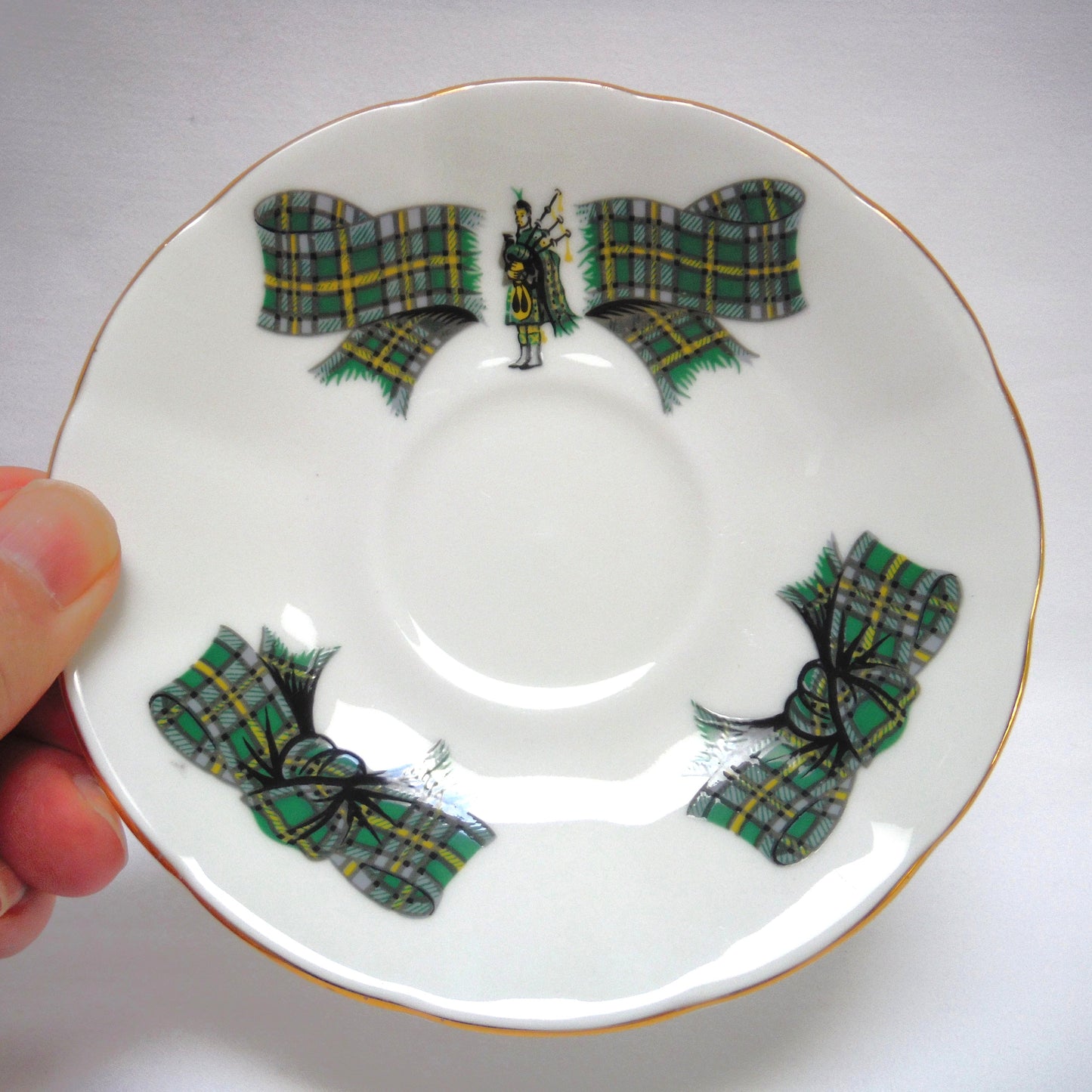 CAPE BRETON ISLAND TARTAN Tea Cup and Matching Saucer by Elizabethan Fine Bone China of England