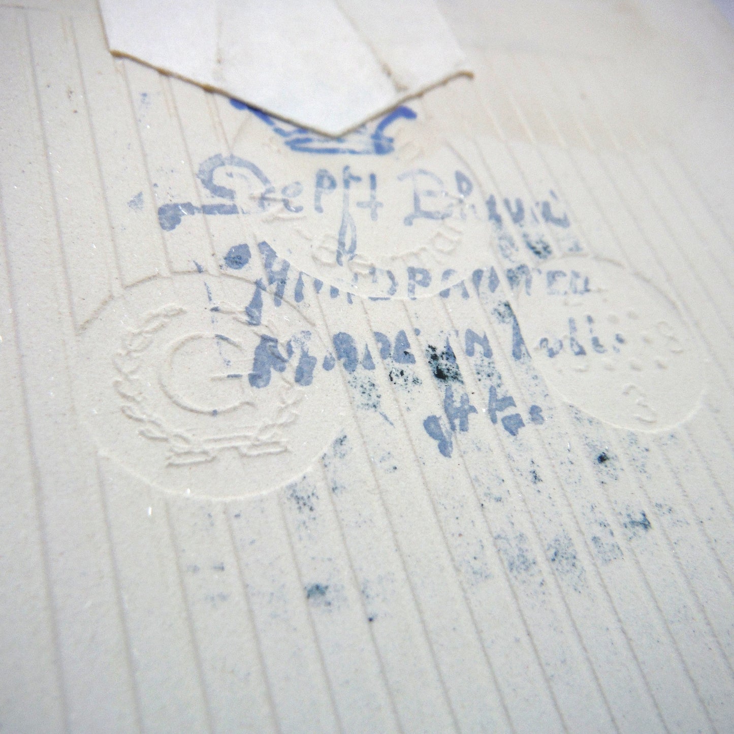 Vintage Delft Blue Square Small Wall Tile: Entitled APRIL - GRASMAAND, Made in Holland