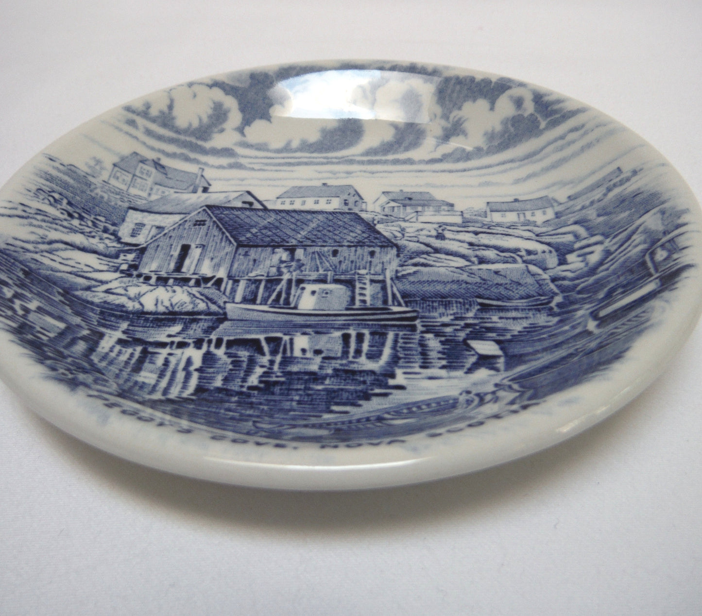 PEGGY'S COVE, NOVA SCOTIA: Vintage Miniature Trinket Dish in the Atlantic Canada Collector's Series by Wood & Sons of England