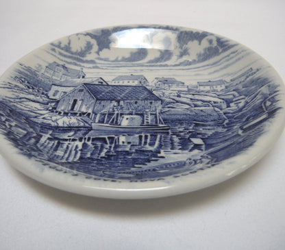 PEGGY'S COVE, NOVA SCOTIA: Vintage Miniature Trinket Dish in the Atlantic Canada Collector's Series by Wood & Sons of England