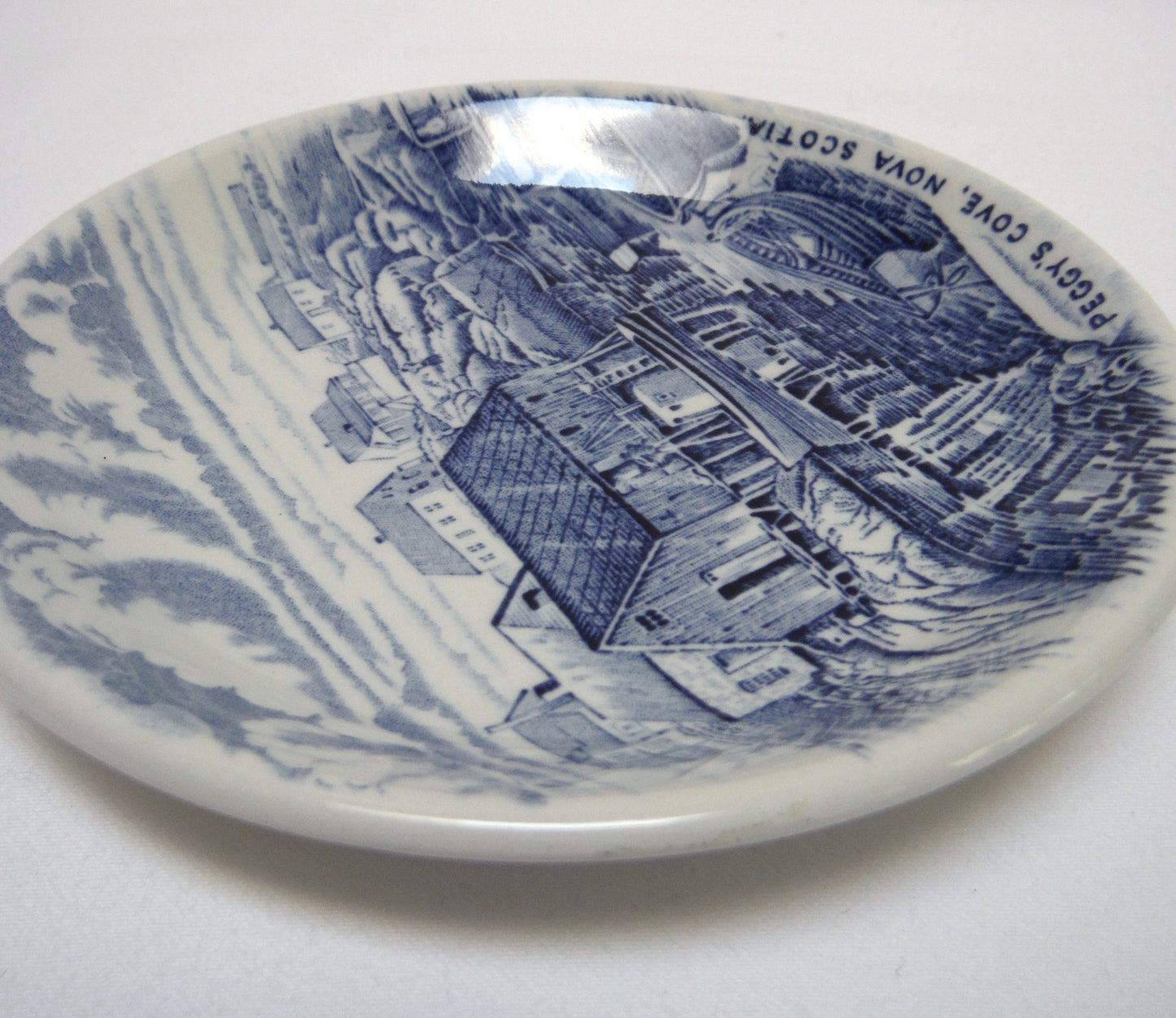 PEGGY'S COVE, NOVA SCOTIA: Vintage Miniature Trinket Dish in the Atlantic Canada Collector's Series by Wood & Sons of England