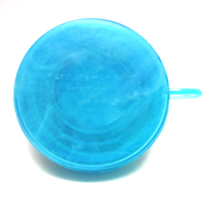 Vintage Portable Collapsing Travel Mug in Turquoise Blue: ROYAL CANADIAN MOUNTED POLICE, by "Collaps-A-Mug" of Hong Kong