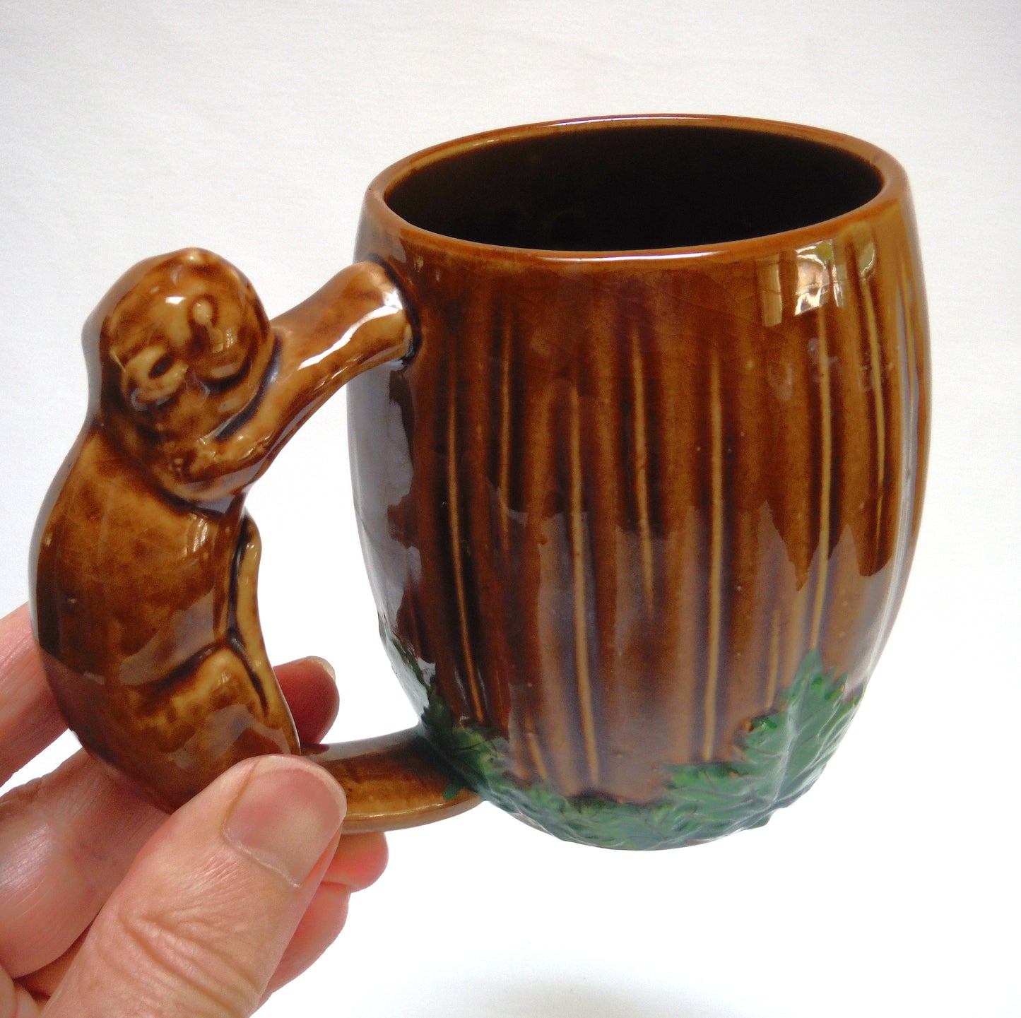 Mid-Century Ceramic Hand-Made Vintage CANADA COFFEE MUG WITH BEAVER HANDLE, by Shafford of England