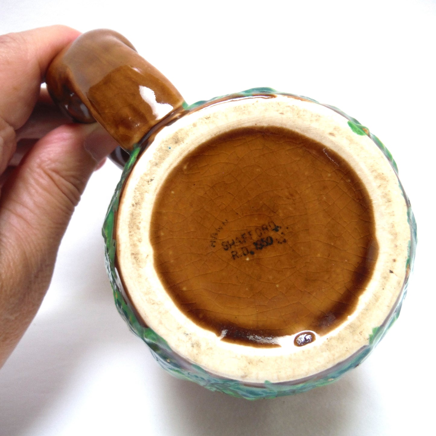 Mid-Century Ceramic Hand-Made Vintage CANADA COFFEE MUG WITH BEAVER HANDLE, by Shafford of England