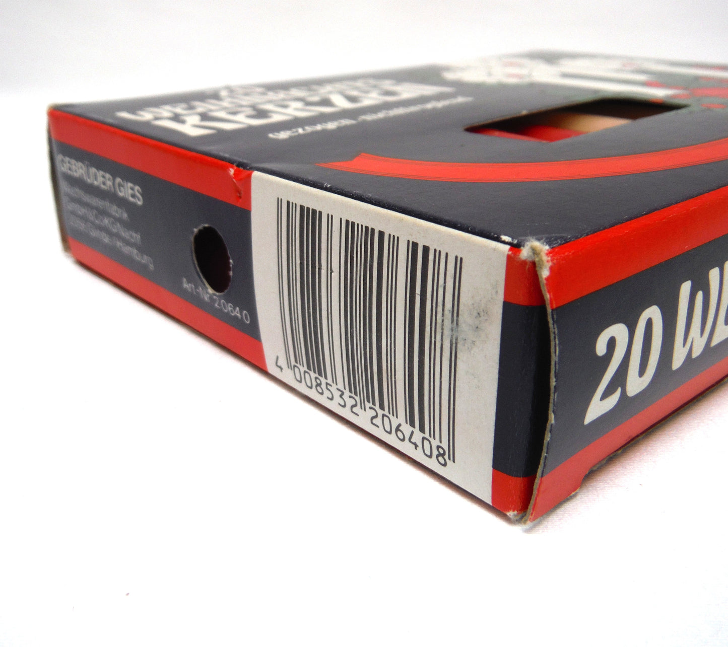 BOX of 18 VINTAGE FOUR-INCH CHRISTMAS CANDLES: 20 Weihnachts Kerzen, gezogen-nichttropfend Western Germany