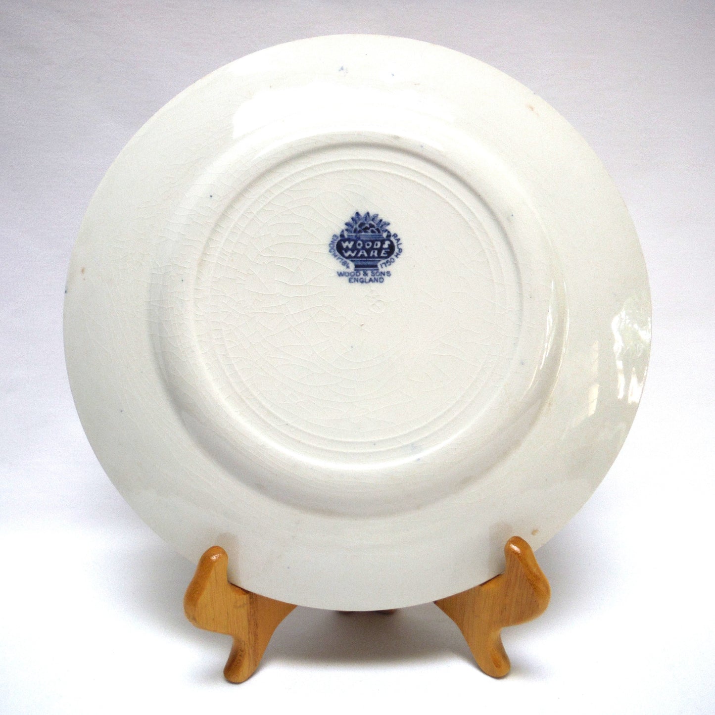 1930 Antique Decorative Calendar Plate by WOODS and SONS of ENGLAND: Gold Imprinted for Malpass and Wilson, Nanaimo, BC