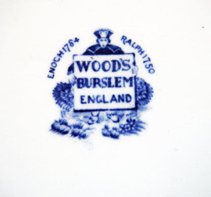 1931 Antique Decorative Calendar Plate by WOODS BURSLEM of ENGLAND: Gold Imprinted for Dion Bros. of Cut Knife, Saskatchewan
