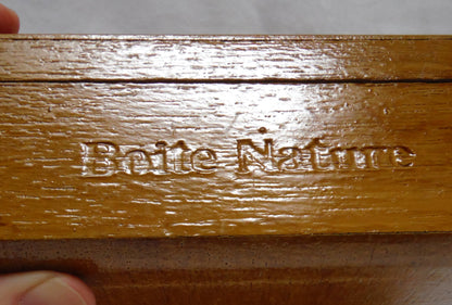 Vintage Wood Cigar Box with Hinged-Lid Working-Lock Humidor, 'INVINCIBLES DE BENSON AND HEDGES