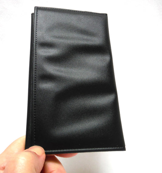 1970's Tri-Fold Black Vinyl Automotive Pocket Calendar: 'GM PARTS MANAGERS ARE TOPS IN THE VANCOUVER ZONE'