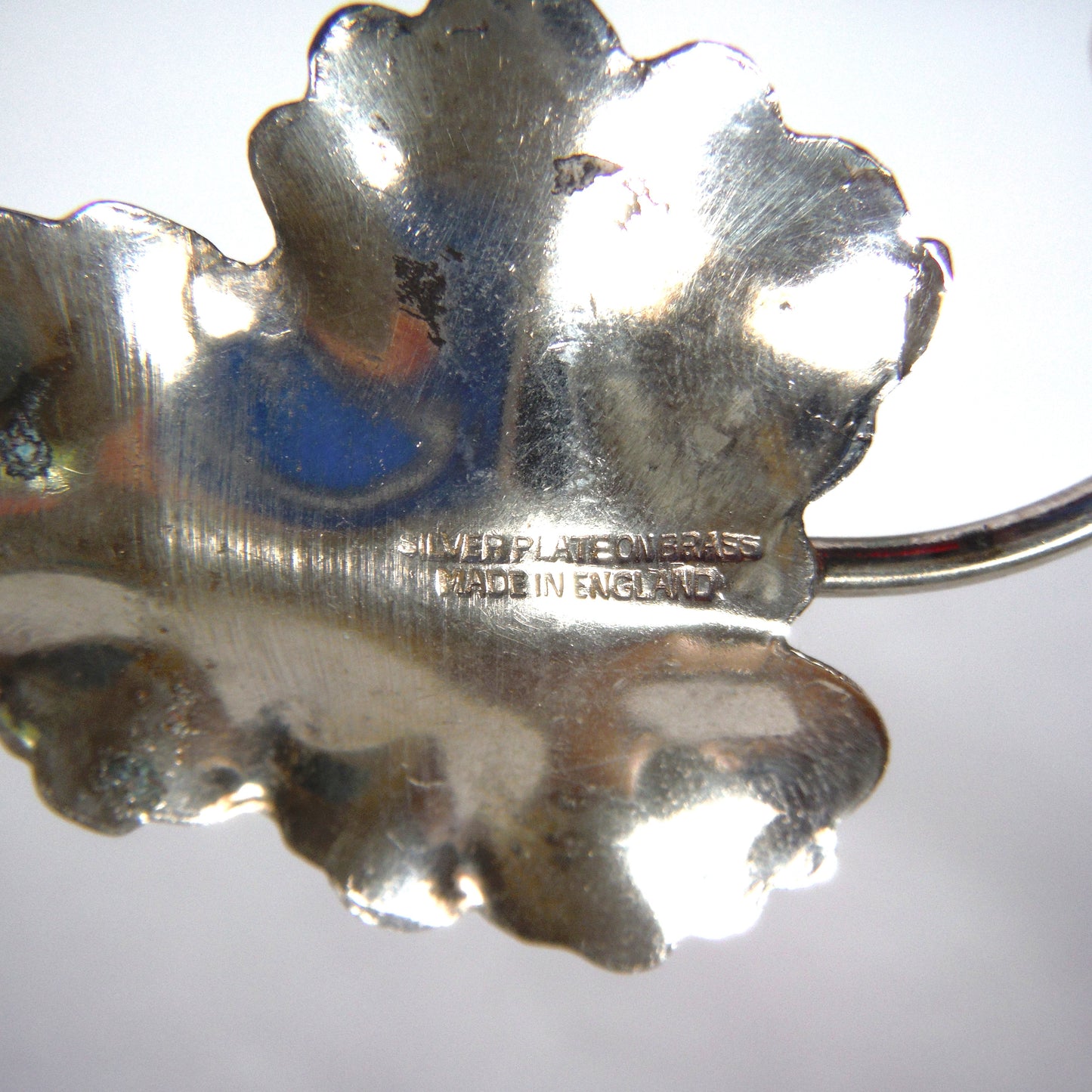 Vintage Leaf and Radish Shaped Salt or Pepper Shaker:  Silver Plated on Brass from England