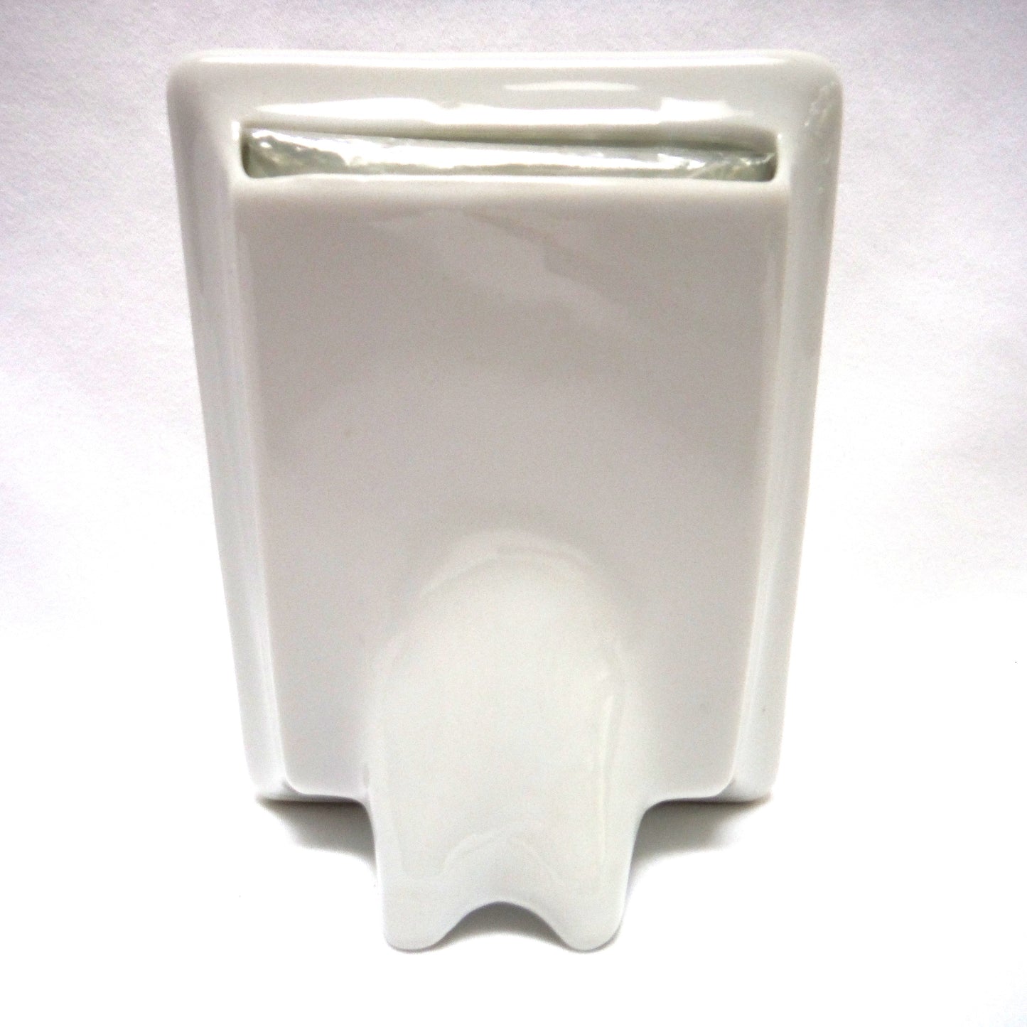 Vintage Miniature Lucky Photo Frame, White Porcelain with Original Glass Insert