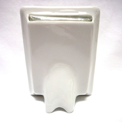 Vintage Miniature Lucky Photo Frame, White Porcelain with Original Glass Insert