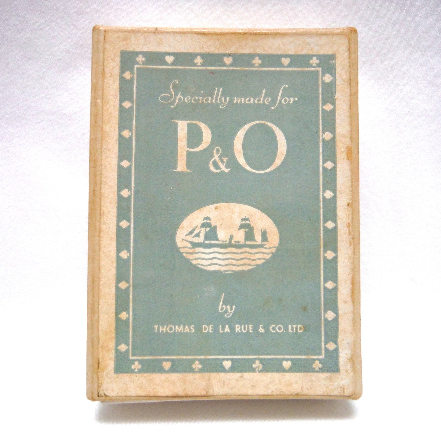 ANTIQUE DECK OF CARDS by Thomas de la Rue Company in Original Double Slipcase: P&O British Freight and Cruise Line!
